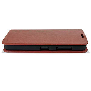 Encase Leather-Style Nokia Lumia 630 Wallet Case With Stand - Brown
